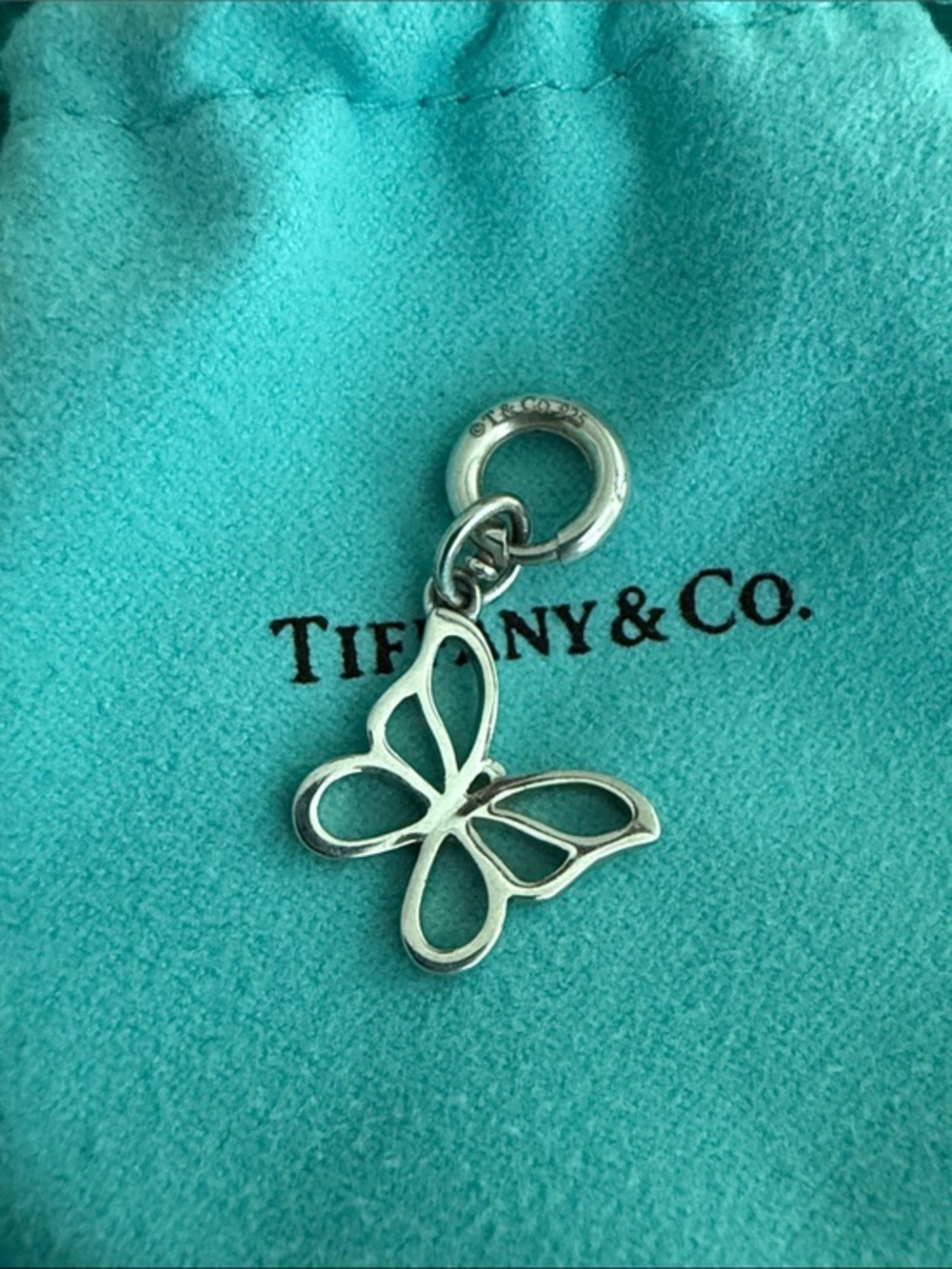 🦋Vintage T & Co. Butterfly Charm Pendant with Bracelet Clasp